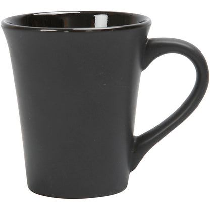 Mug, H: 10 cm, dia. 5,9-8,7 cm, black, 1 pc