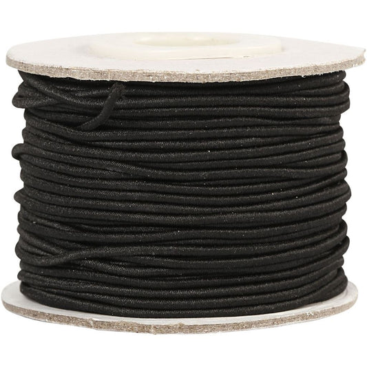 Elastic Beading Cord 1mm x 25m Black