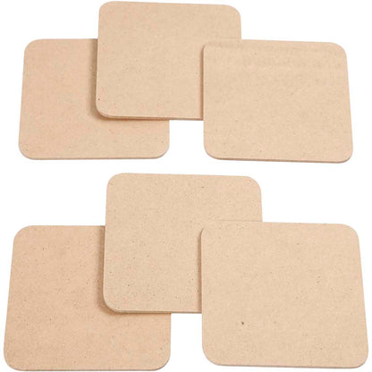 Coaster, size 10x10 cm, thickness 3 mm, 6 pc/ 1 pack