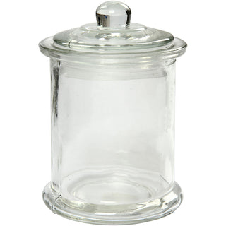 Jar with lid, H: 14,5 cm, dia. 8 cm, 10 pc/ 1 pack