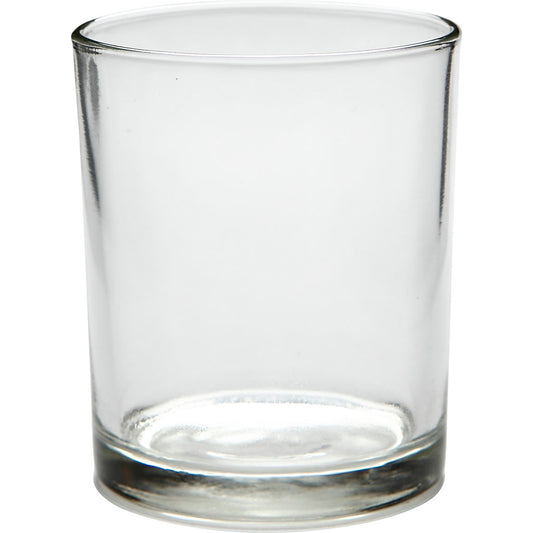 Tealight holder in glass, H: 8,3 cm, dia. 6,9 cm, 240 ml, 12 pc/ 1 pack