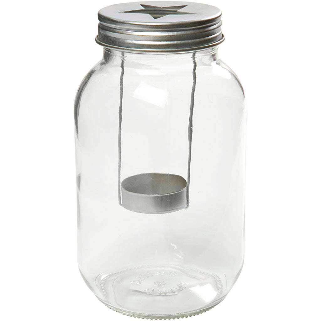 Lantern, H: 18 cm, dia. 10 cm, 1 pc