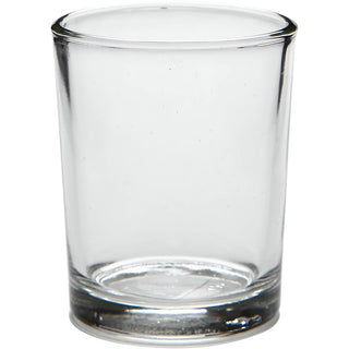 Tealight holder in glass, H: 6,5 cm, dia. 4,5 cm, 4 pc/ 1 pack