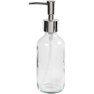 Soap dispenser, H: 19,3 cm, dia. 6,3 cm, 230 ml, clear, 1 pc