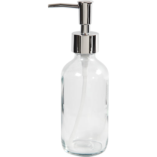 Soap dispenser, H: 19,3 cm, dia. 6,3 cm, 230 ml, clear, 1 pc