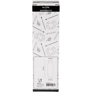 Water bottle, H: 22 cm, dia. 6,7 cm, 500 ml, 1 pc