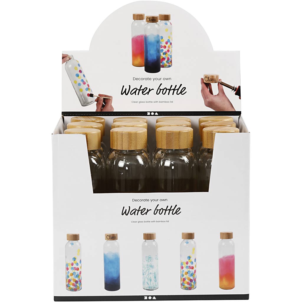 Water bottle, H: 22 cm, dia. 6,7 cm, 500 ml, 12 pc/ 1 pack