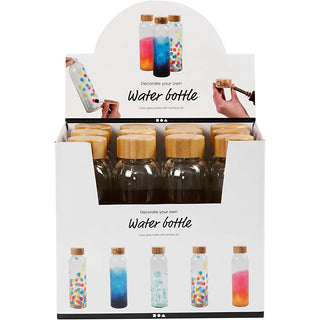 Water bottle, H: 22 cm, dia. 6,7 cm, 500 ml, 12 pc/ 1 pack