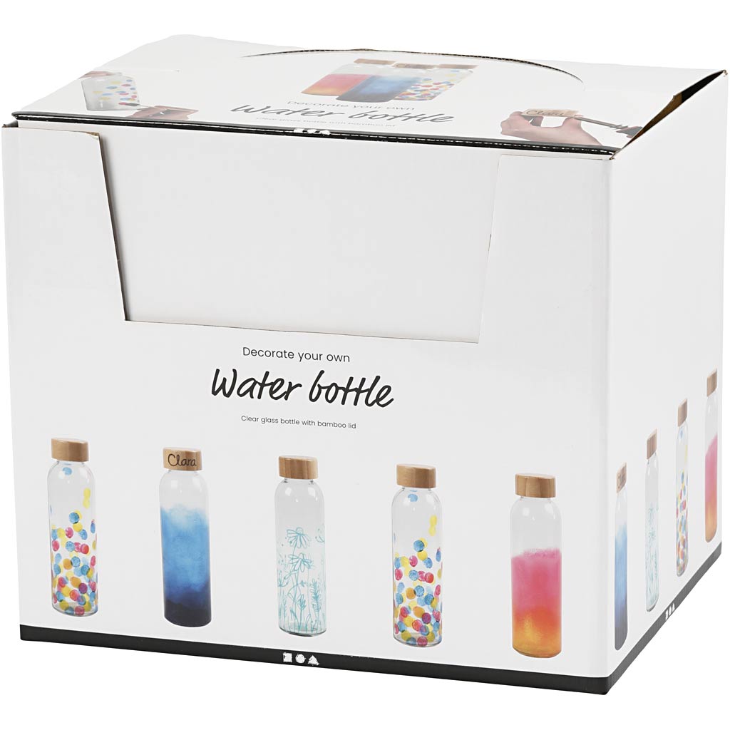 Water bottle, H: 22 cm, dia. 6,7 cm, 500 ml, 12 pc/ 1 pack