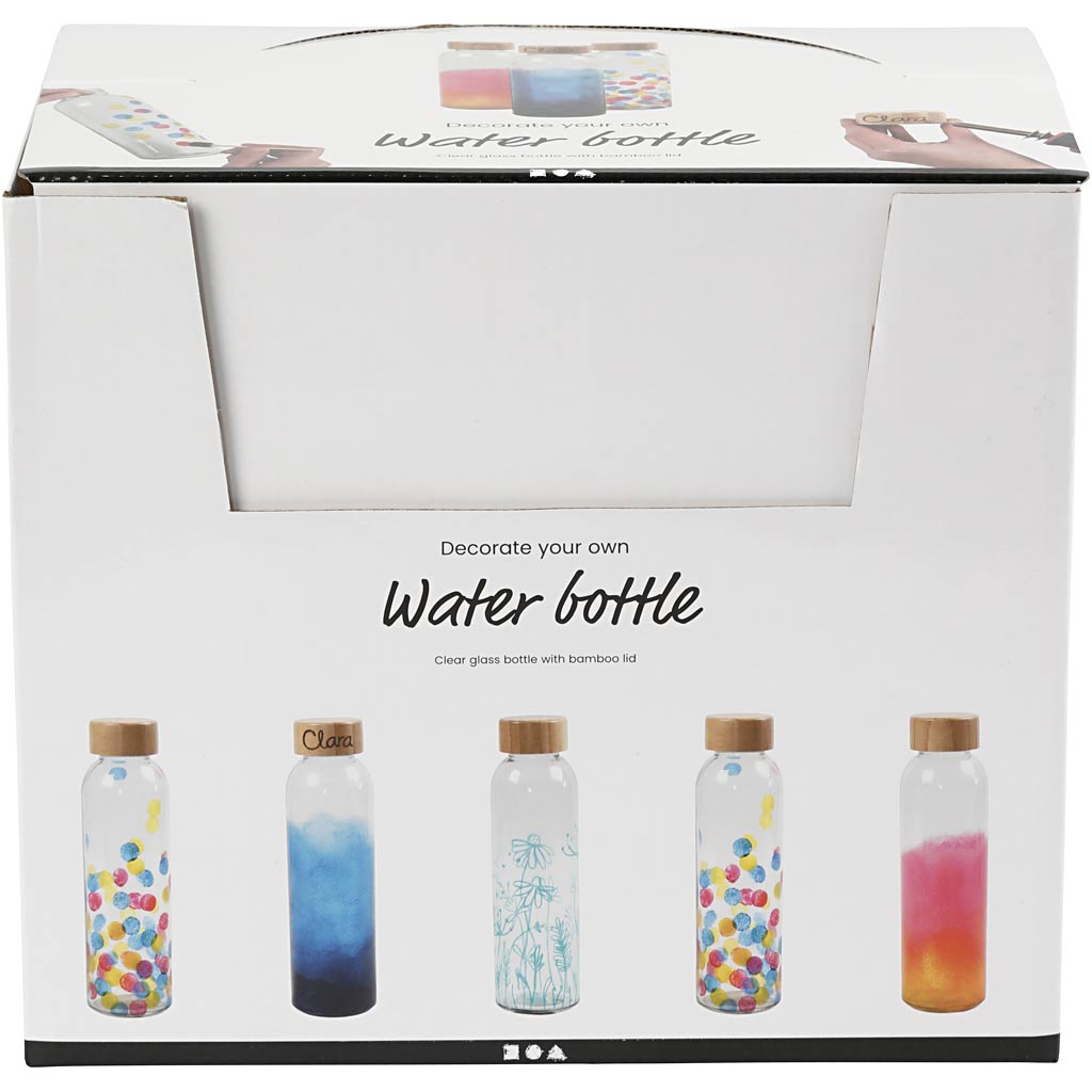 Water bottle, H: 22 cm, dia. 6,7 cm, 500 ml, 12 pc/ 1 pack