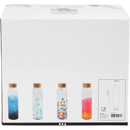 Water bottle, H: 22 cm, dia. 6,7 cm, 500 ml, 12 pc/ 1 pack