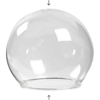 Clear Glass Baseless Hanging Bauble, dia. 8 cm, hole size 5 cm, transparent, 4 pc/ 1 pack