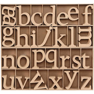 Letter, H: 8 cm, thickness 2 cm, 112 pc/ 1 pack