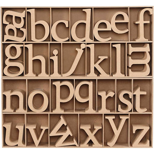Letter, H: 8 cm, thickness 2 cm, 112 pc/ 1 pack