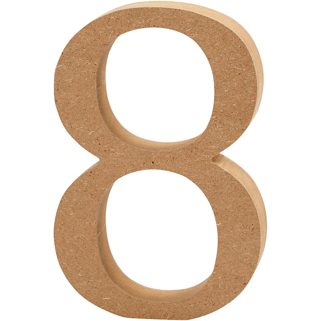 Wooden Numbers 8cm