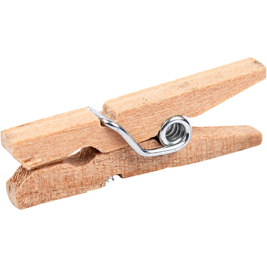 Clothes pegs, L: 25 mm, W: 3 mm, 30 pc/ 1 pack
