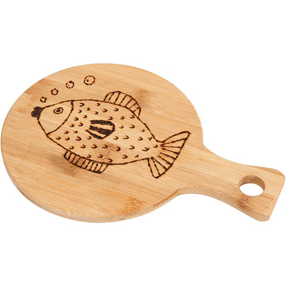 Cutting Board, H: 0,9 cm, L: 24 cm, dia. 17 cm, 1 pc