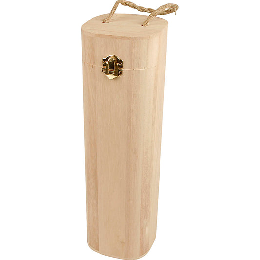 Wine Box with string, H: 34 cm, size 10x10 cm, 1 pc