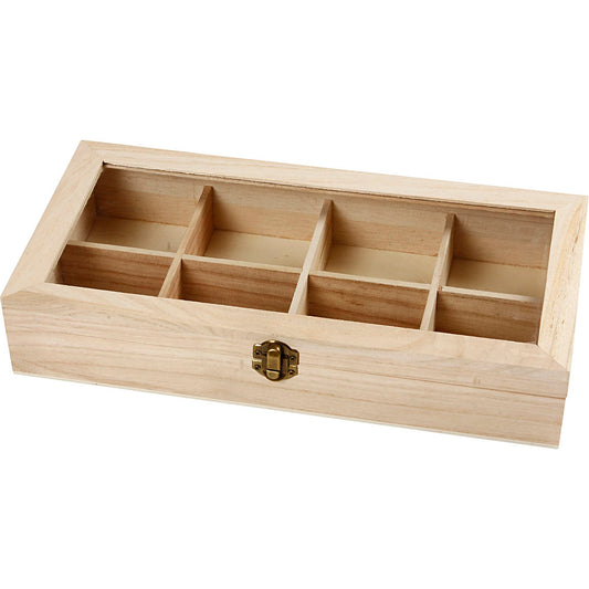 Wooden Box with Glass Lid