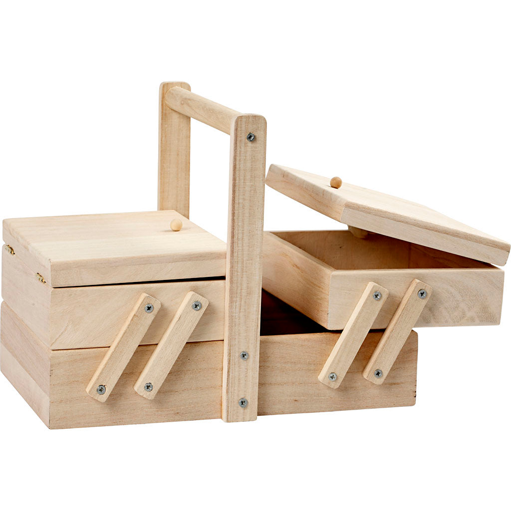 Sewing box, size 24x16,3x19 cm, 1 pc