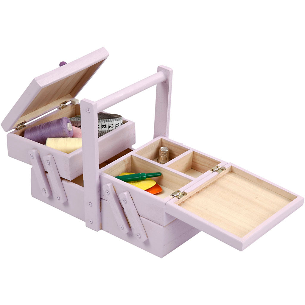 Sewing box, size 24x16,3x19 cm, 1 pc