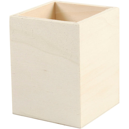 Pencil Holder, H: 9,5 cm, size 7,5x7,5 cm, 1 pc