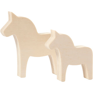 Horse, H: 8+10 cm, W: 7+9,5 cm, thickness 1,8 cm, 2 pc/ 1 pack