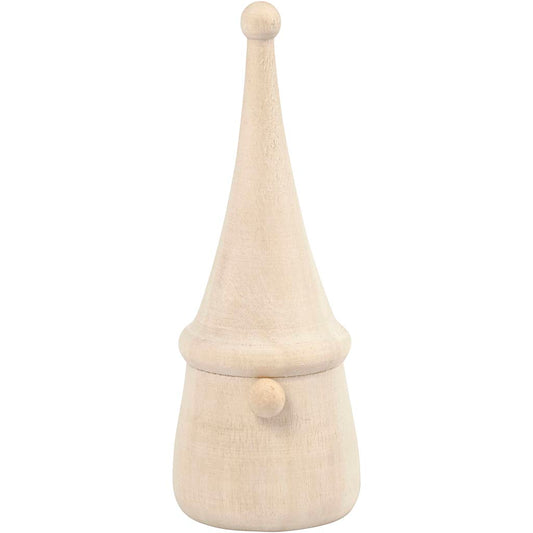Scandinavian Santa Gnome, H: 8 cm, dia. 3 cm, 1 pc