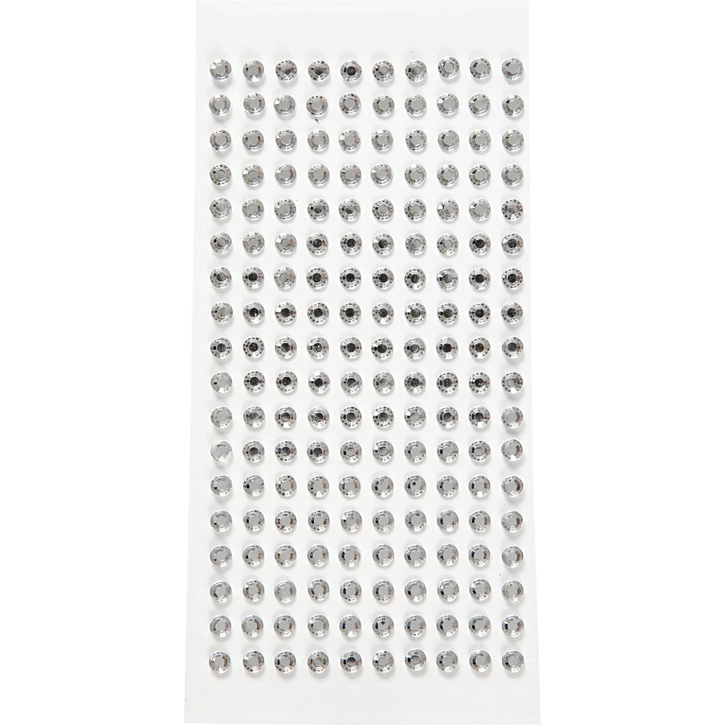 Creativ Assorted Brightly Coloured Round and Drop-Shaped Faceted Rhinestone - 5mm