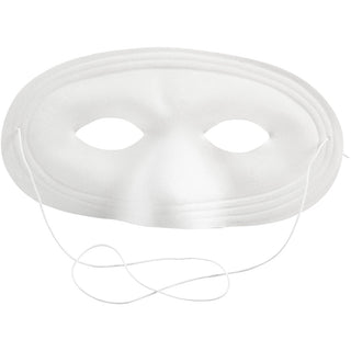 Half Face Masks, H: 10 cm, W: 17,5 cm, white, 1 pc