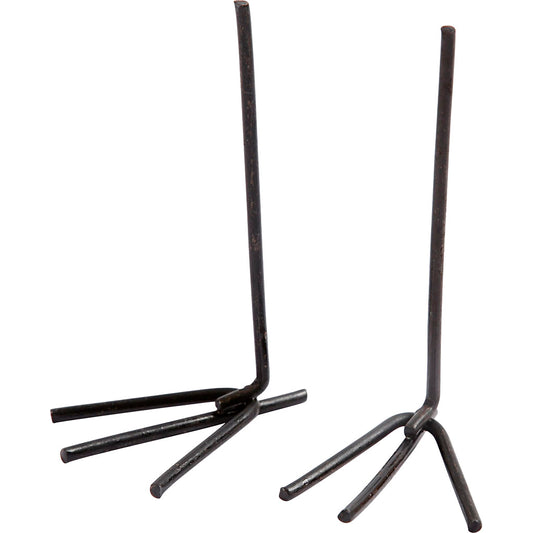 Chicken Feet, H: 5 cm, W: 2 cm, black, 10 pair/ 1 pack