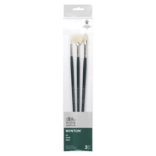 Winsor & Newton Winton Brush Long Handle V3 - Set of 3