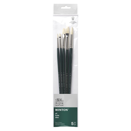 Winsor & Newton Winton Brush Long Handle V1 - Set of 5