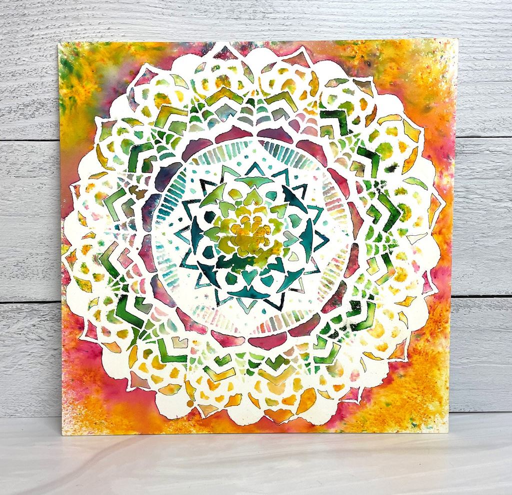 6x6 Stencil Fancy Mandala