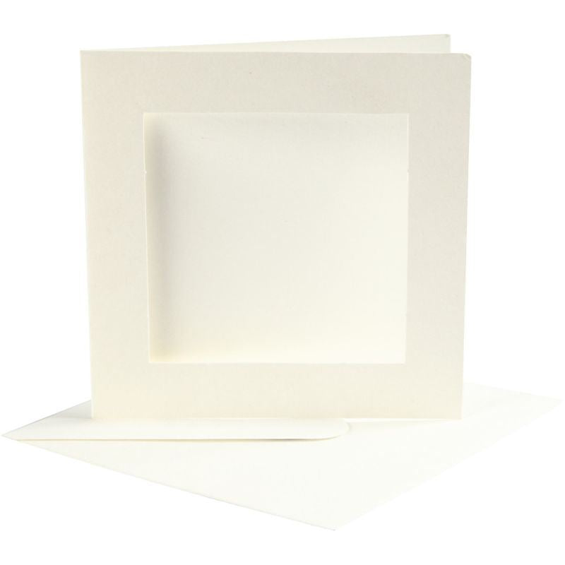 Window Card 12.5x12.5cm x10 Off-white