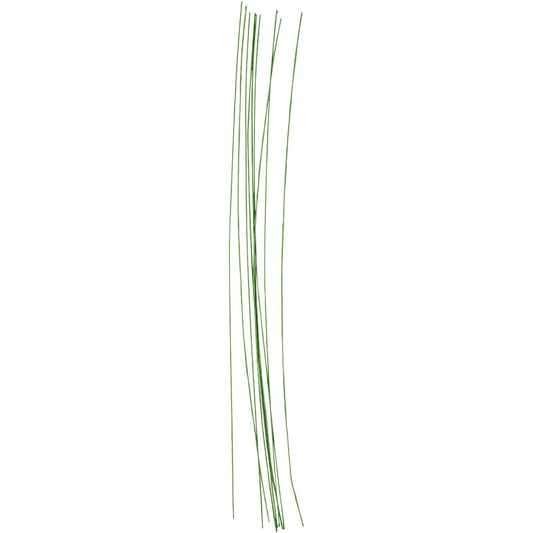 Floral stem wire, L: 30 cm, dia. 0,6 mm, green, 20 pc/ 1 pack