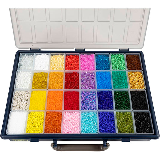 Rocaille Seed Beads, dia. 1,7+3+4 mm, size 6/0+8/0+12/0, hole size 0,5-1,2 mm,