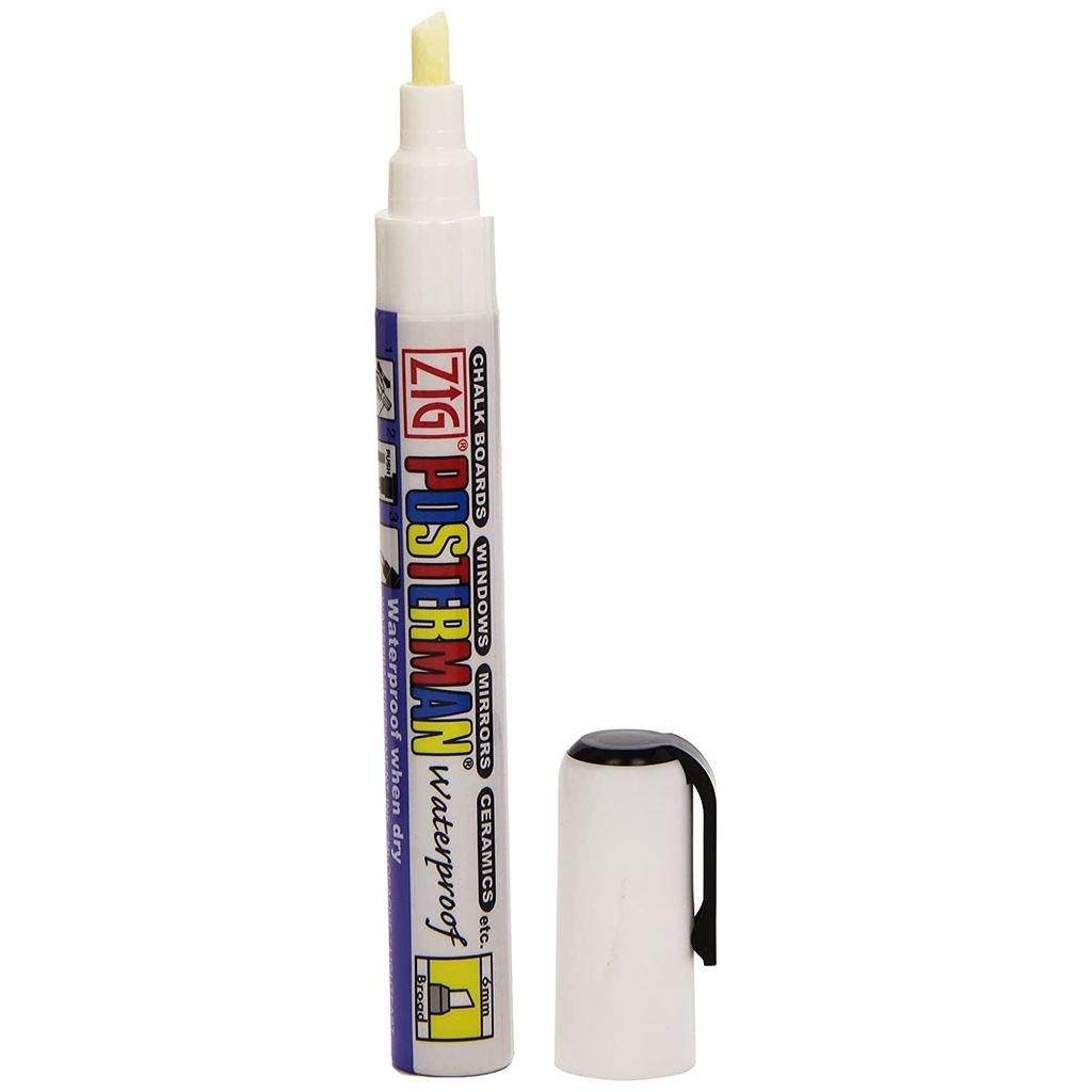 Custom Posterman Zig Posterman Broad 000 white – Go Craft