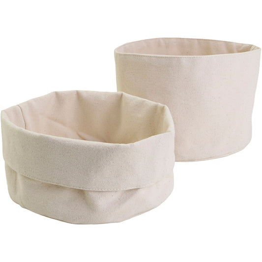 Fabric baskets, H: 14,5 cm, dia. 20 cm, 385 g, light natural, 10 pc/ 1 pack