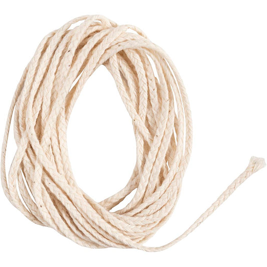 Wick, Suitable for dipped candles (dia. 15–22 mm) and moulded candles (dia. 40–60 mm), 100 g, 3 m/ 1 pack