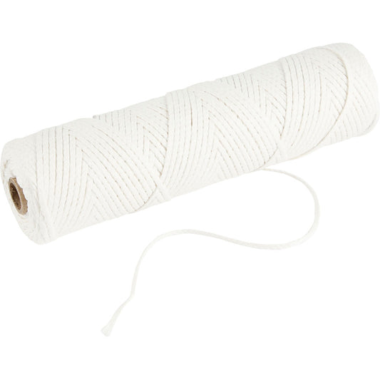 Wick, Suitable for dipped candles (dia. 15–22 mm) and moulded candles (dia. 40–60 mm) , 100 g, 50 m/ 1 roll