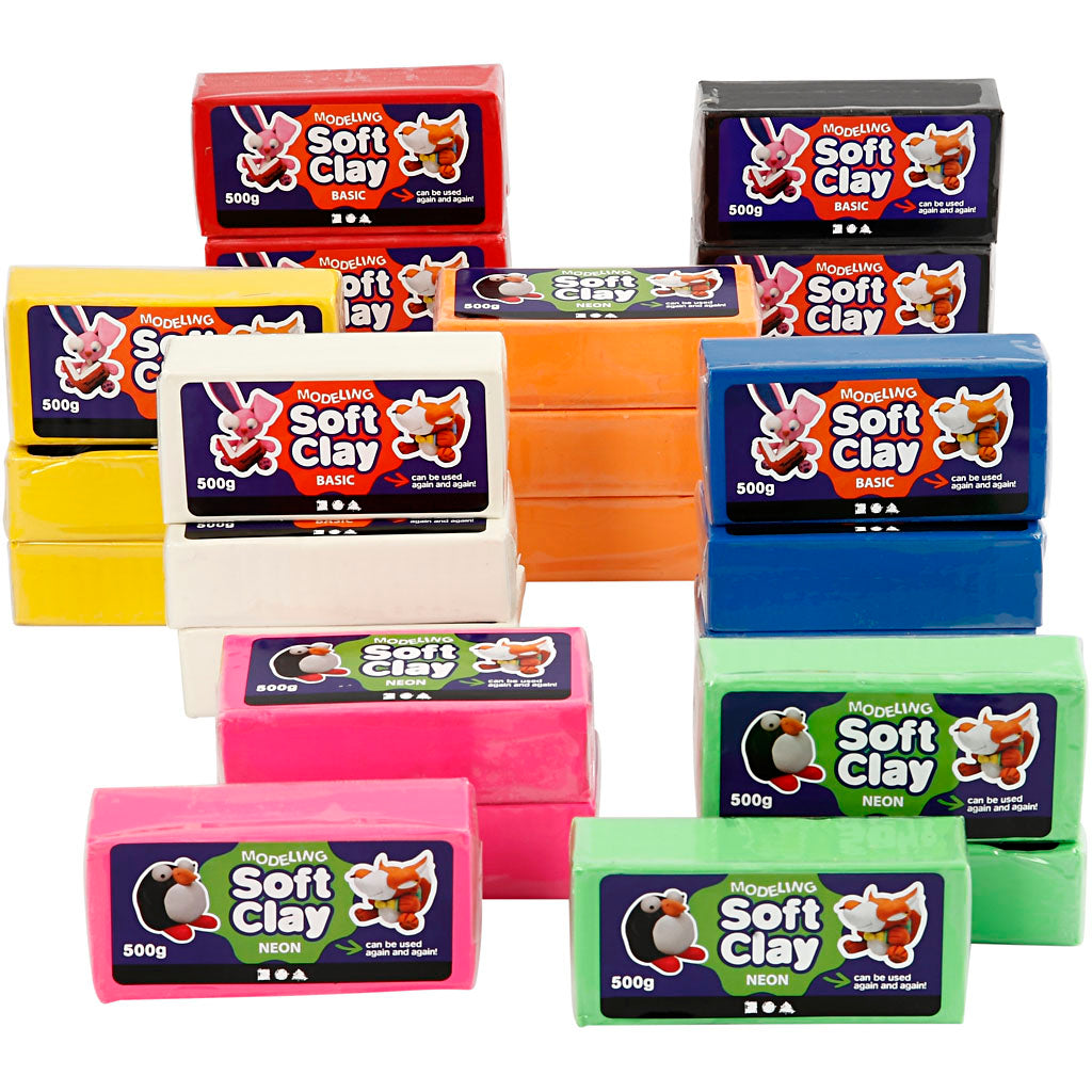 Assorted Modelling Clay Modelling Clay, assorted packs – Go Craft