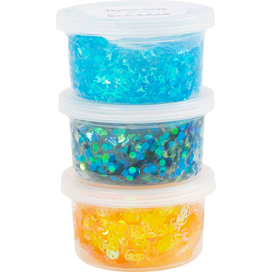 Sequin Clay, blue/green harmony, 3x60 g/ 1 pack