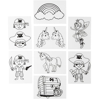 Shrink plastic sheets with motifs, sheet 10,5x14,5 cm, thickness 0,3 mm, 36 sheet-