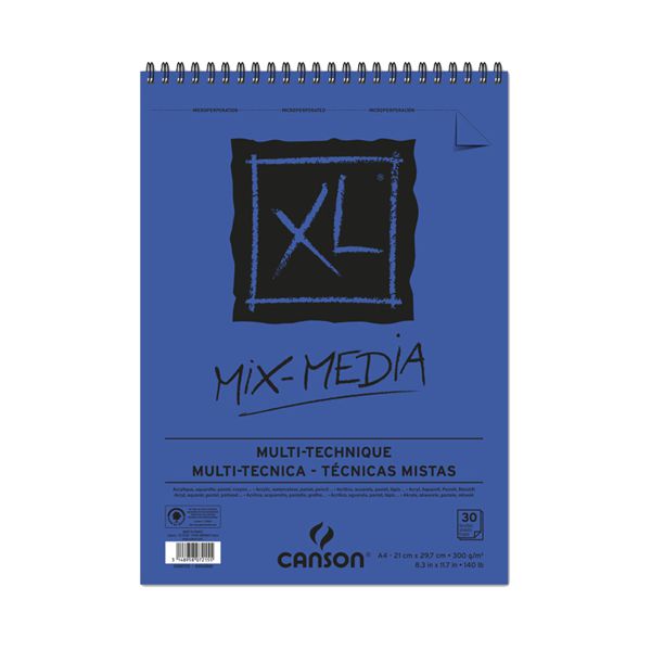 Canson - XL Mixed Media Pad - 300gsm A4 - 30 sheets