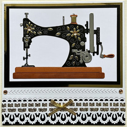 Vintage Hand Sewing Machine Sweet Dixie Cutting Die