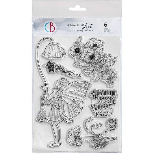 Ciao Bella Nature Fairy 6in. x 8in. Stamp Set