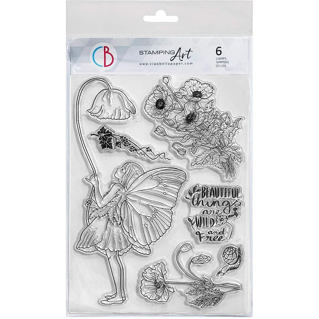 Ciao Bella Nature Fairy 6in. x 8in. Stamp Set