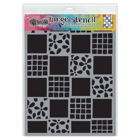 Dylusions Couture Stencils & Masks Square Dance, Large