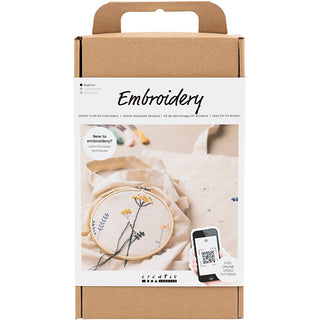 Starter Craft Kit Embroidery, Flowers, 1 pack